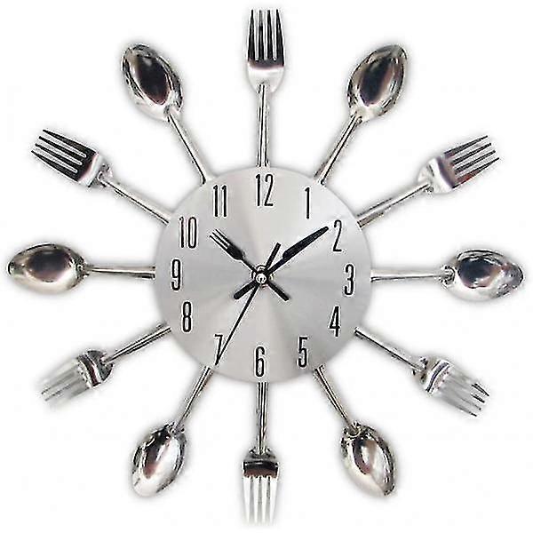 creative spoon and fork wall clock