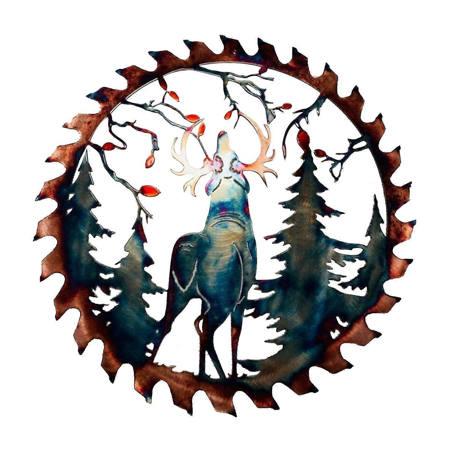 ホワイトテールウェルカムソーブレードカットアウトホーム装飾メタルウォールアート