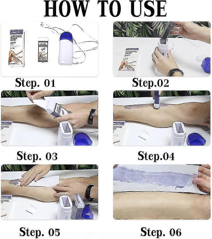 4-pack 4-in-1 Portable Pink Waxing Kit Neutral Wax Warm Epilator With Roller For Hair Removal Wax