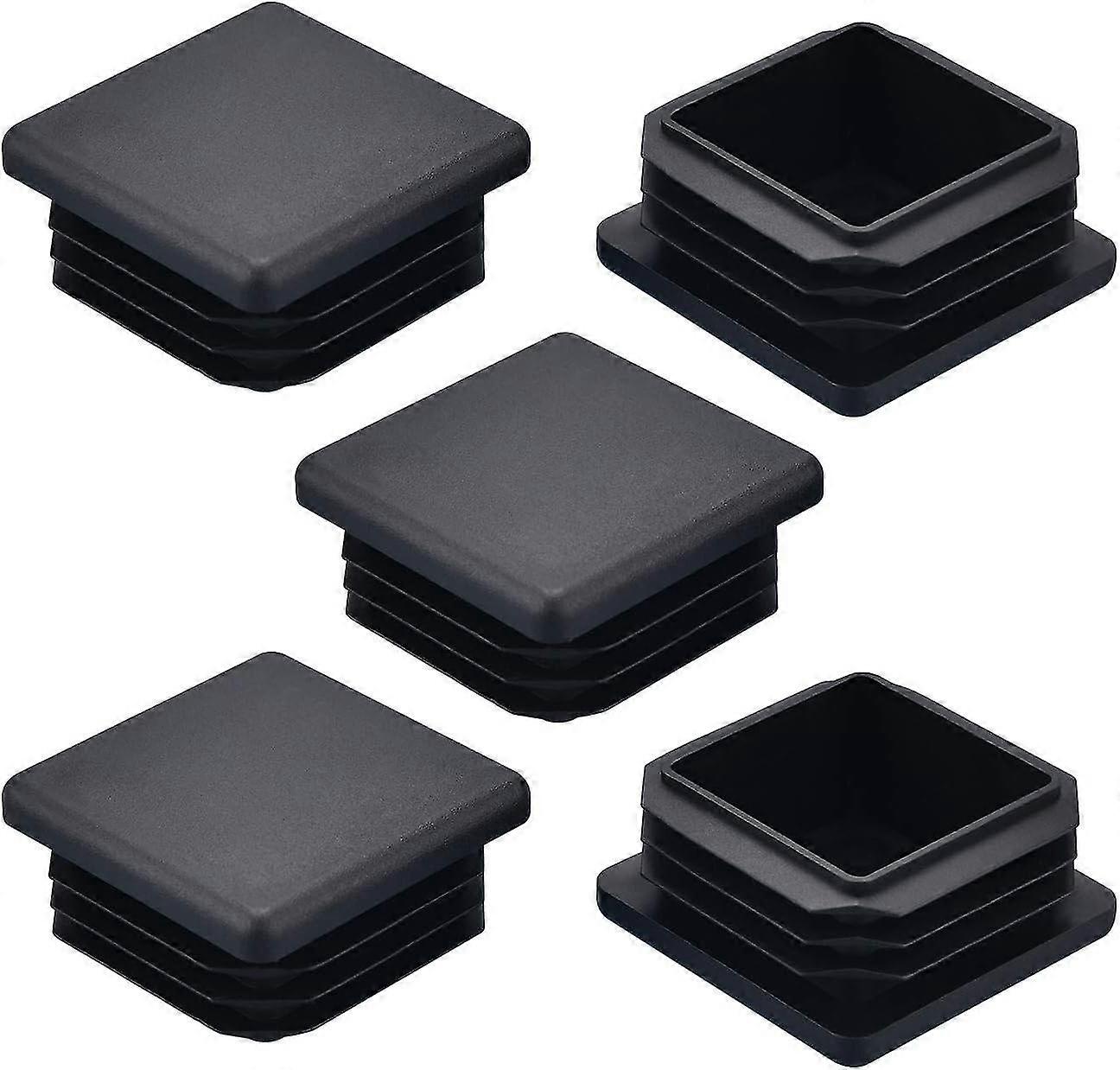 25pcs Plastic Square Pipe Plug Square Chair Leg Cover Pipe Plug, Metal Tube Plug, Durable Non-slip And Convenient, 40x40mm Plastic Square Inner Plug