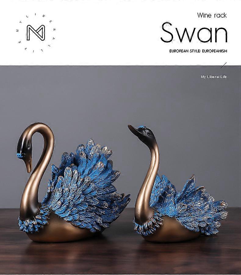 Creative Wine Rack Decoration Home Decorations Resin Crafts Swan