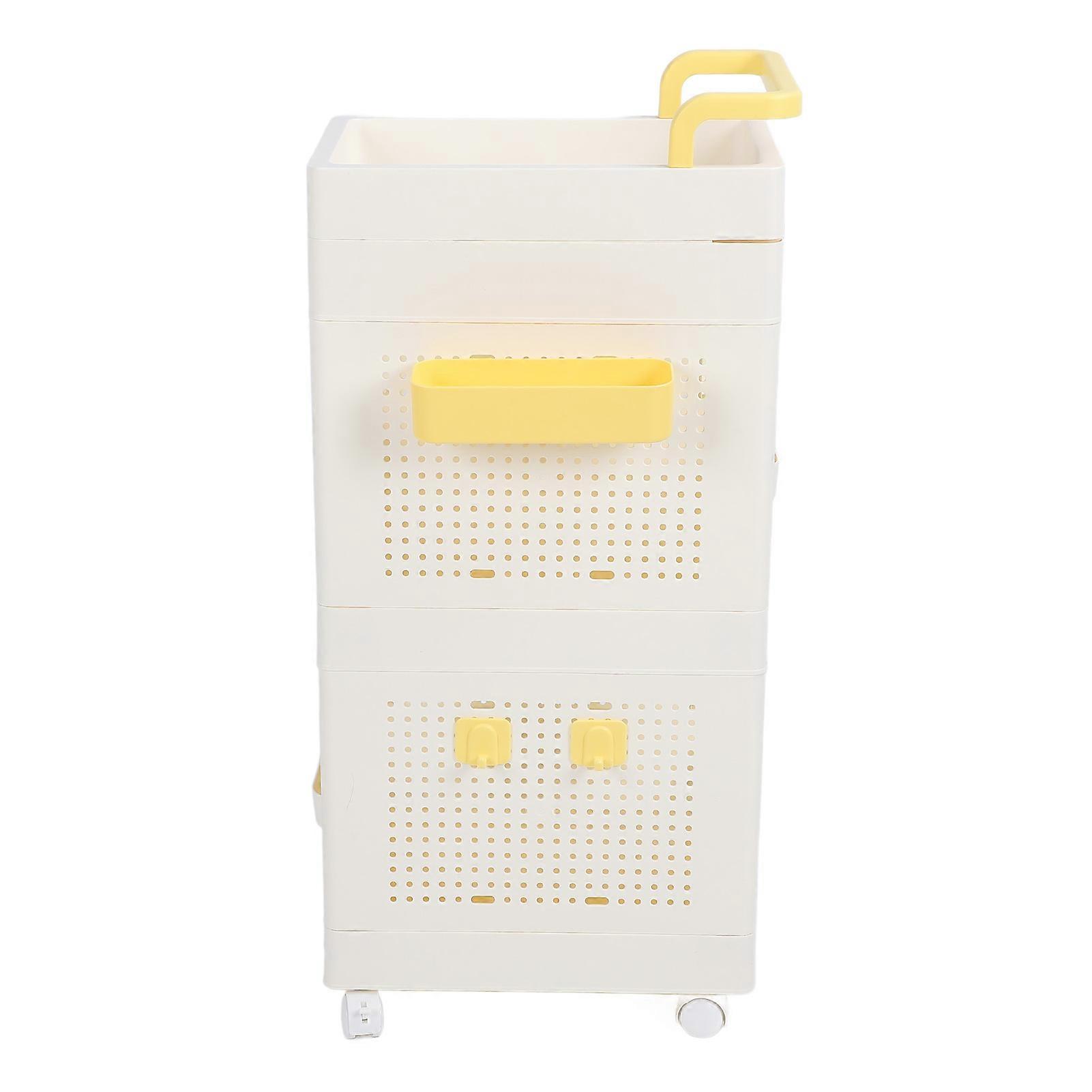 3 Tier Rolling Cart Multifunctional Storage Organizer with Drawer for Bedroom Kitchen Office Beauty Salon