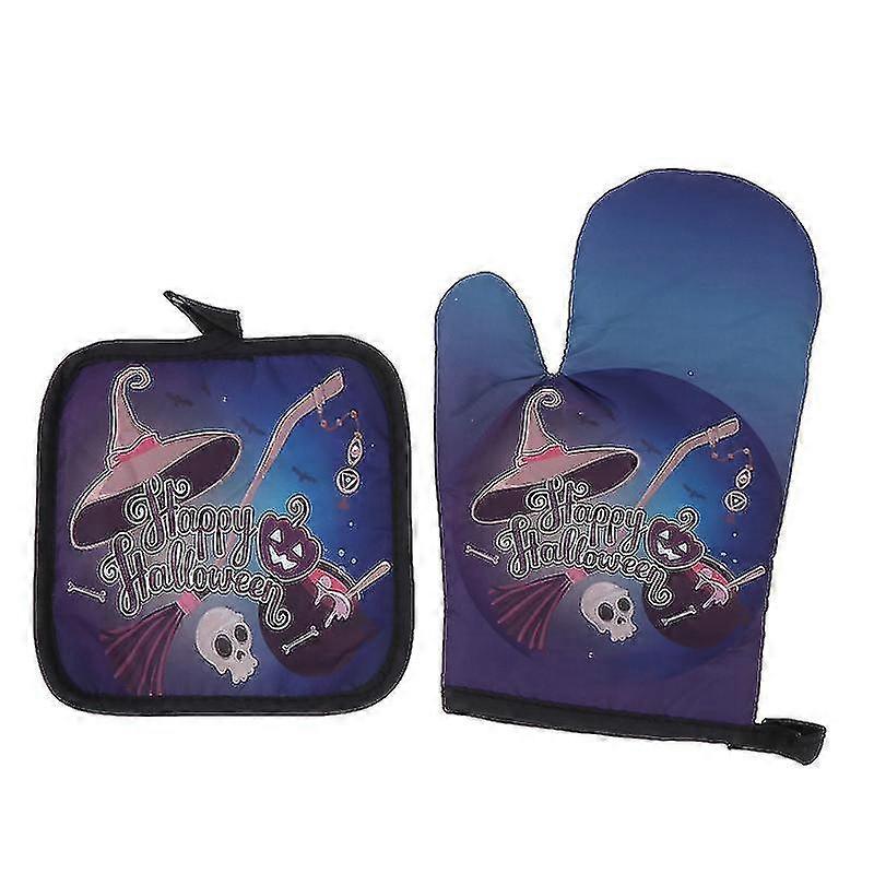 2set Halloween Oven Gloves Sets For Halloween Decor