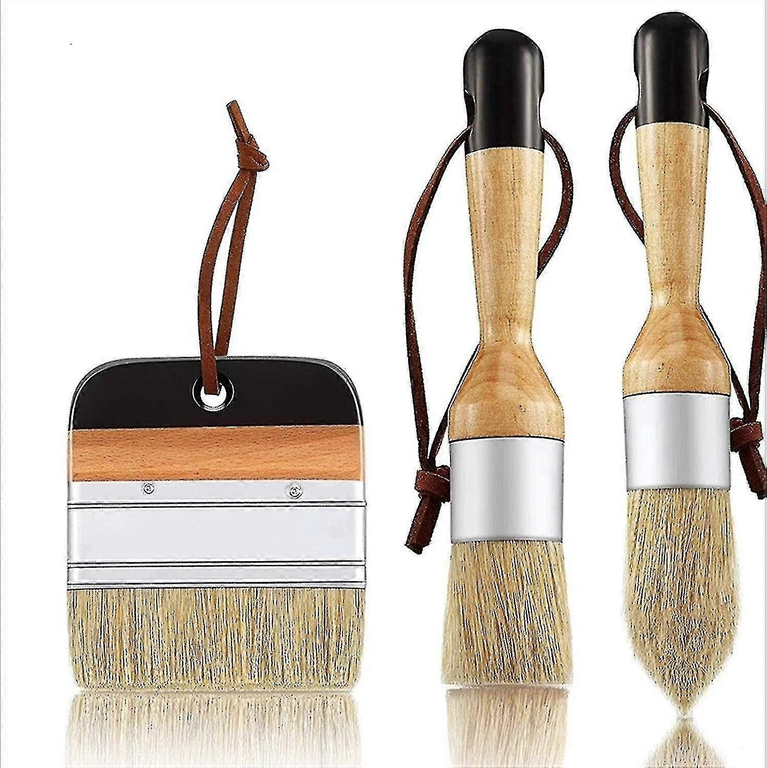 3pack Chalk And Wax Brush Brushes Stencil Brushes With Bristles