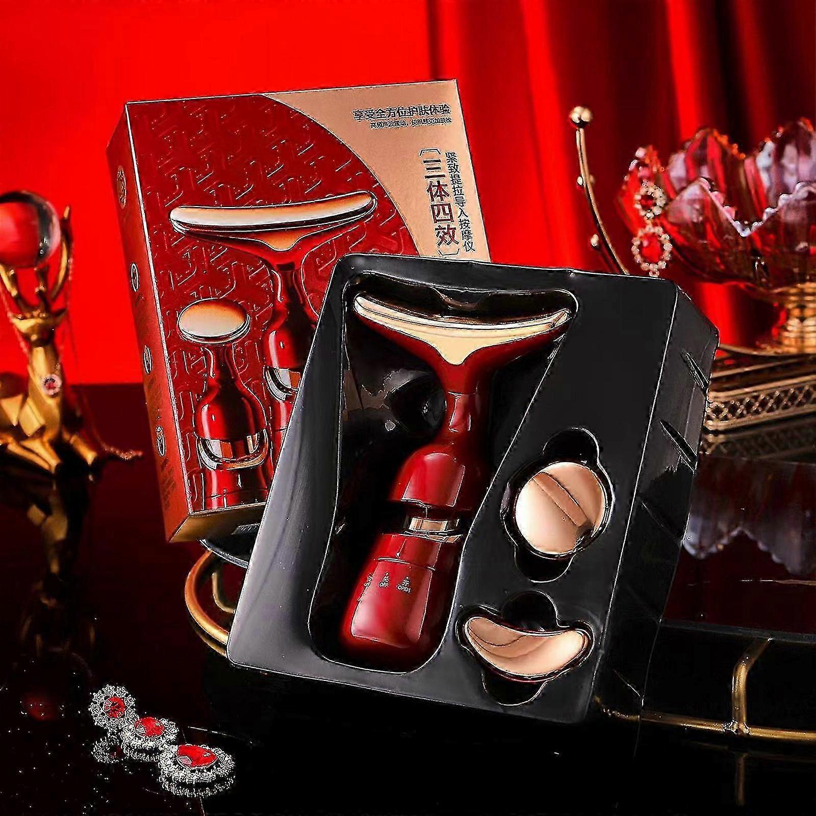 3 in 1 anti-wrinkle facial massager for face and neck, vibrating facial massager beauty device, firming face lifting massager
