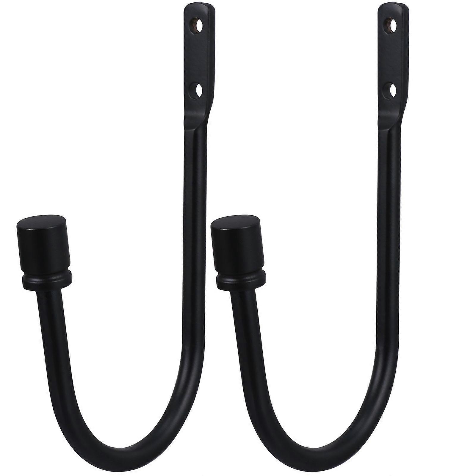 1 Pair Curtain Hold Backs U-Shaped Curtain Hooks Wall Mounted Drapery Tiebacks