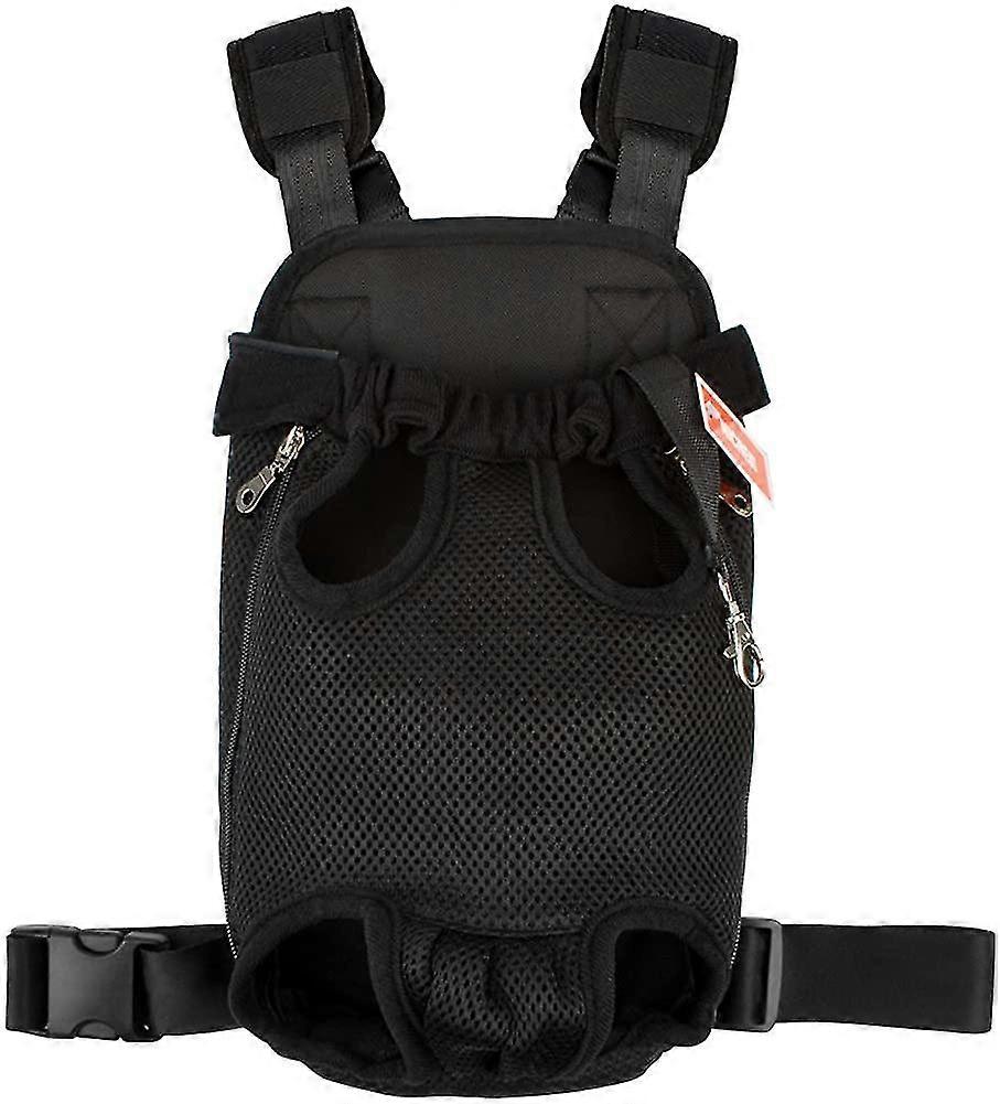 前面のドッグキャリアバックパック。ハイキングを歩くためのハンズフリー調節可能なペット犬のバックパックキャリア