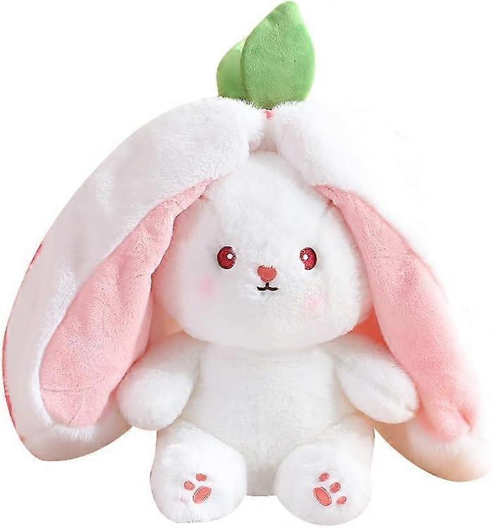 (25cm, Strawberry Rabbit)Strawberry Bunny Transformed Into Little Rabbit Fruit Doll Plush Toy Carrot Rabbit Plush Doll Girl Kids Birthday Present
