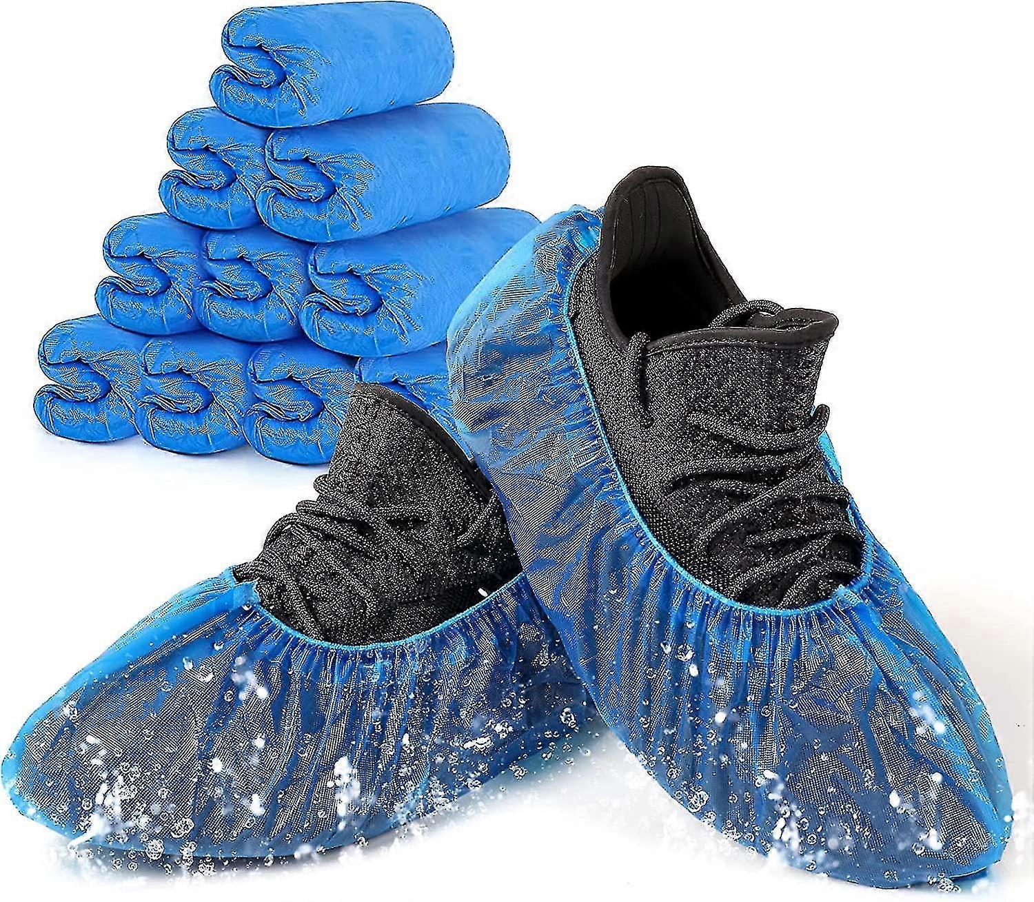 أغطية الأحذية المتاح غير قابلة للانزلاق - 100 حزمة ، أغطية الأحذية والتمهيد للسجاد المتاح في الداخل