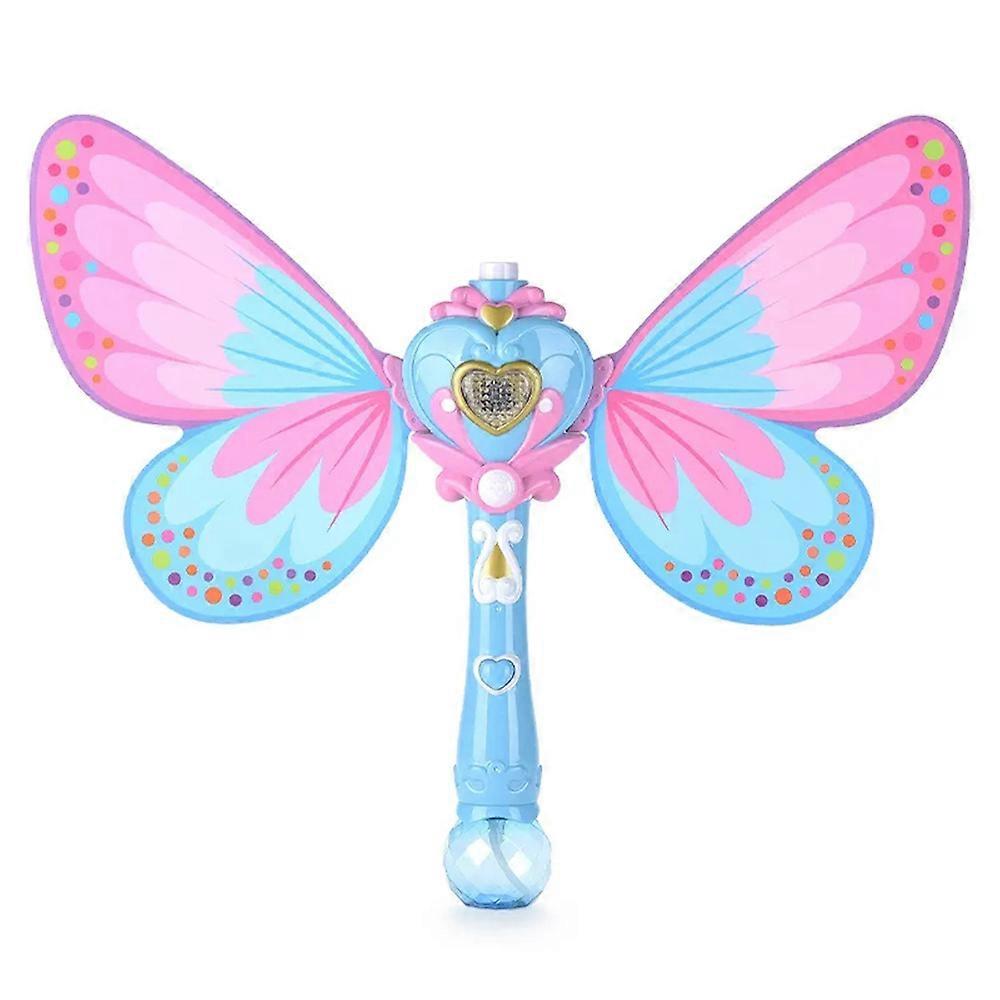 Bubble Wands for Kids Girls Children LED Light Up & Music Sound Effect, Outdoor Party Birthday Bubble Machine Toys