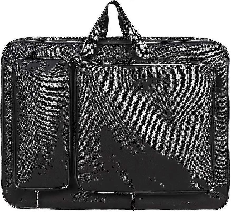 A3 Art Portfolio Case حقيبة لوحة الرسم المحمولة حقيبة حمل فنية مقاومة للماء حقيبة ظهر فنية 19x14 بوصة (أسود)