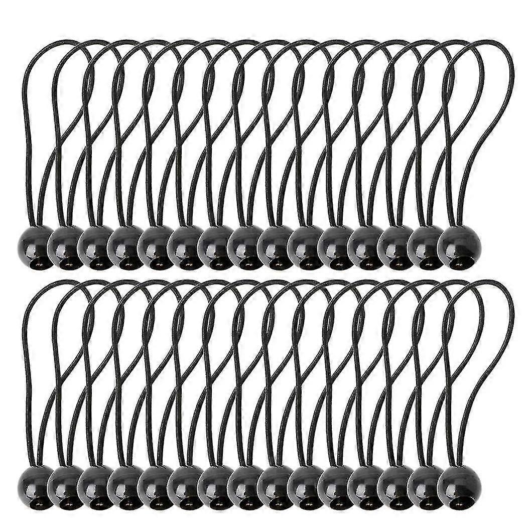 30 Pcs Bungee Cord With Balls Elastic Ties Bungee Toggles Ties For Marquees,tents Banners,flag Pole