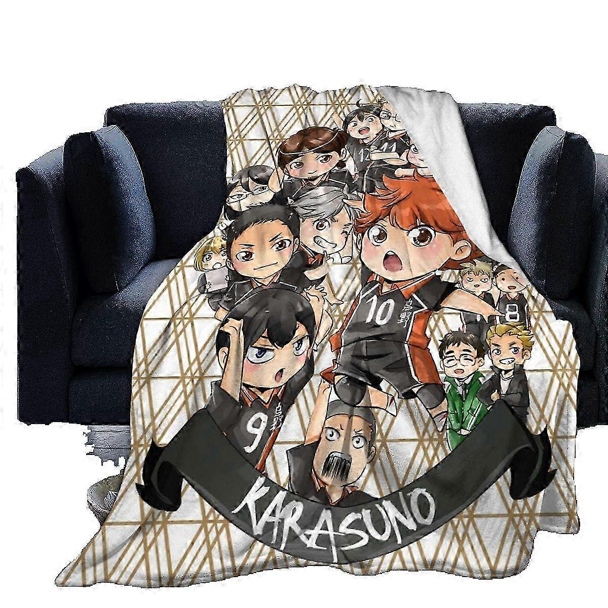 هايكيو! بطانية صوف مرجحة فائقة النعومة ، مناسبة لسرير الأريكة ، السفر المكتبي ، X225 -CT253jvrivjh3685