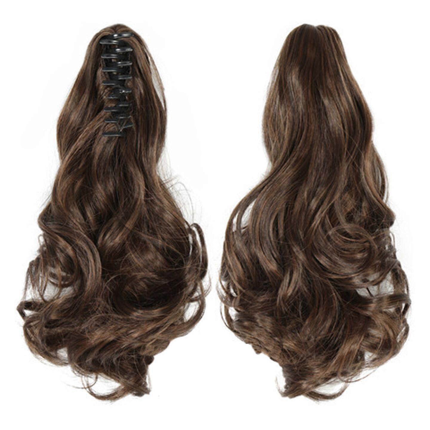 Femmes Queue De Cheval Extensions De Cheveux Blond Pâle Mix Queue De Cheval Clip dans Griffe Postiches Synthétiques