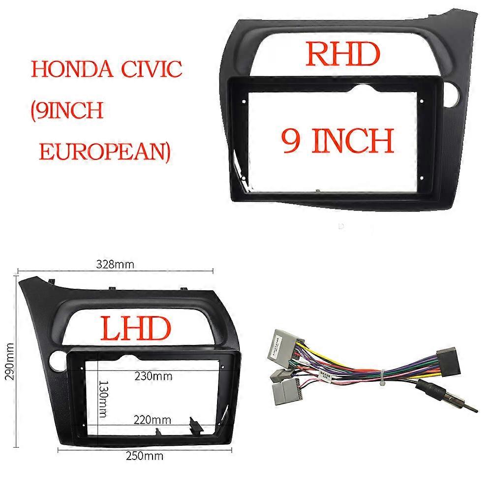 NuIth Double DIN Radio Dash Kit For 2006-2011 Honda Civic - Stereo Installation Made Easy