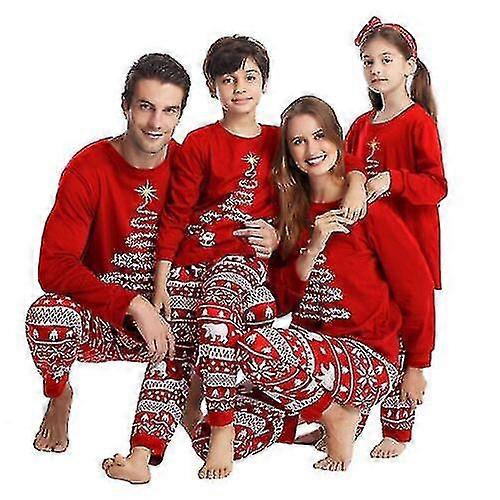 Christmas Pajamas Set Men's Ladies And Children's