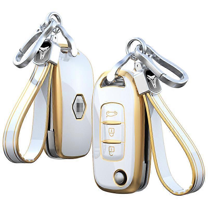Stylish TPU Car Key Case Cover for Dacia Logan 2021 for Renault Twingo 3 Duster Captur Logan Laguna Scenic Key Bag Remote Shell