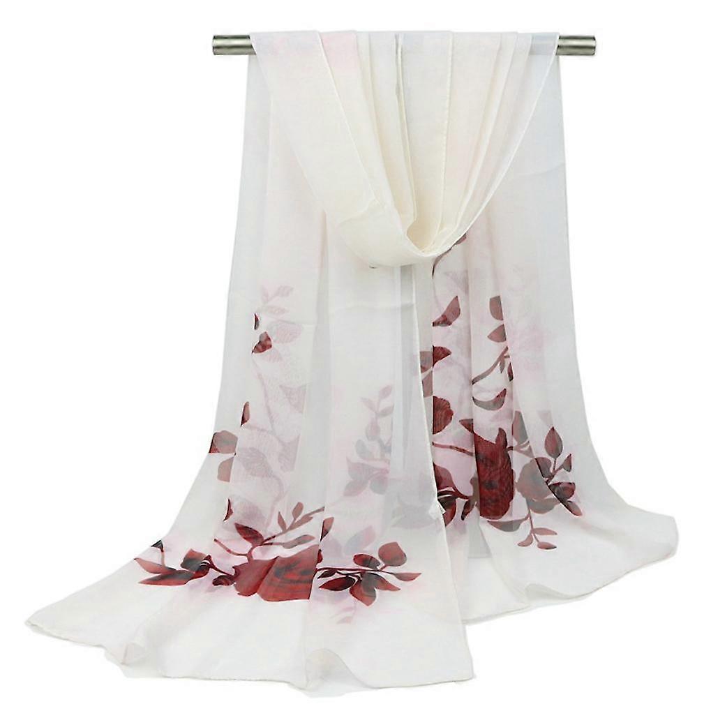 Silky Scarf Thin Lightweight Wraps Chiffon Scarf for Lady