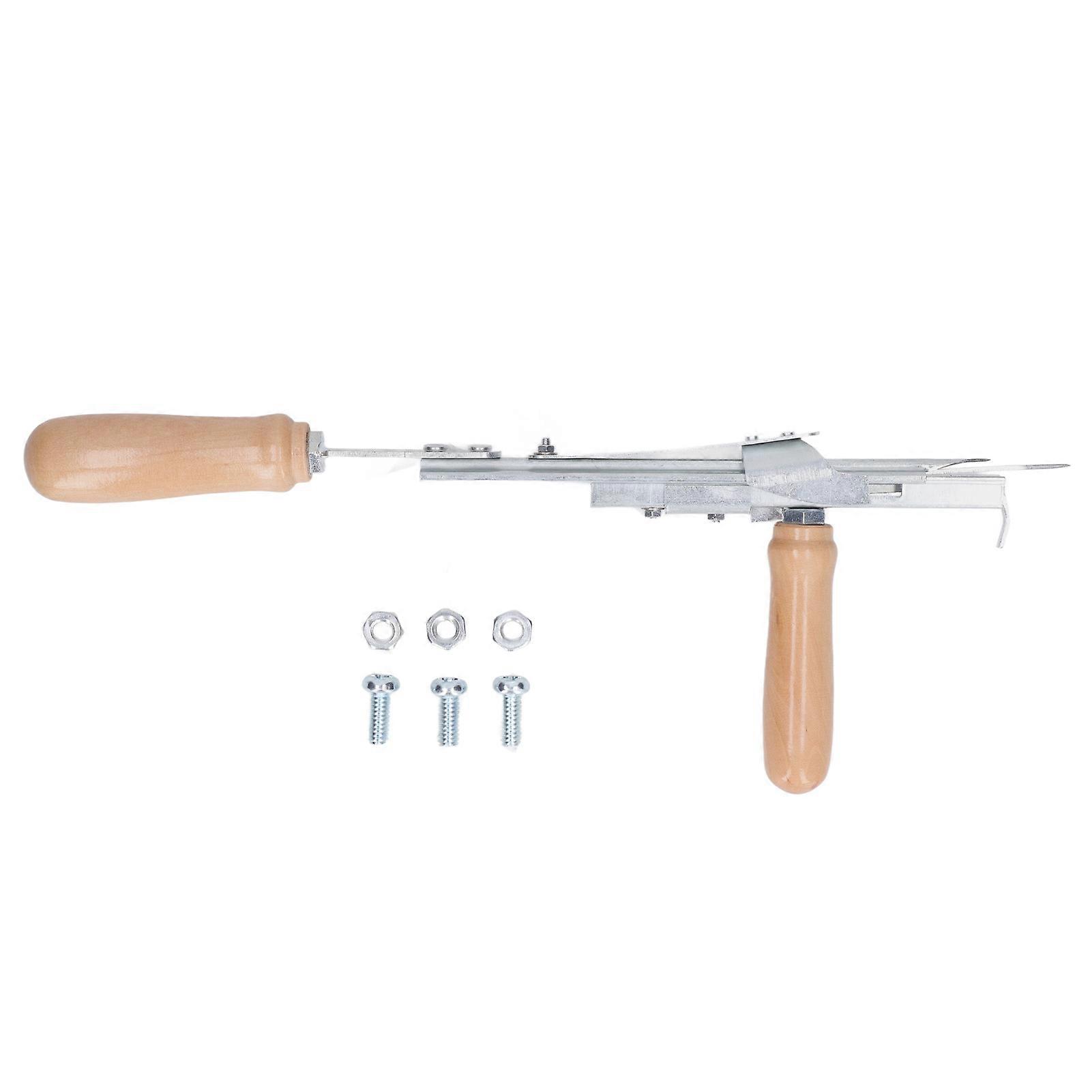 Manual Rug Gun Machine with Beech Wood Handle DIY Rustproof Safe Tufting Machine Manual Speed for Beginner