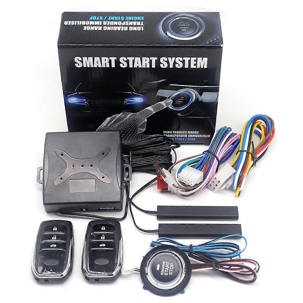 Universal Vehicle Interior CarAlarm Auto Start Stop System Remote Control Engine Ignition Autostart Kit Keyless Push Start System Vehicle Interior Car