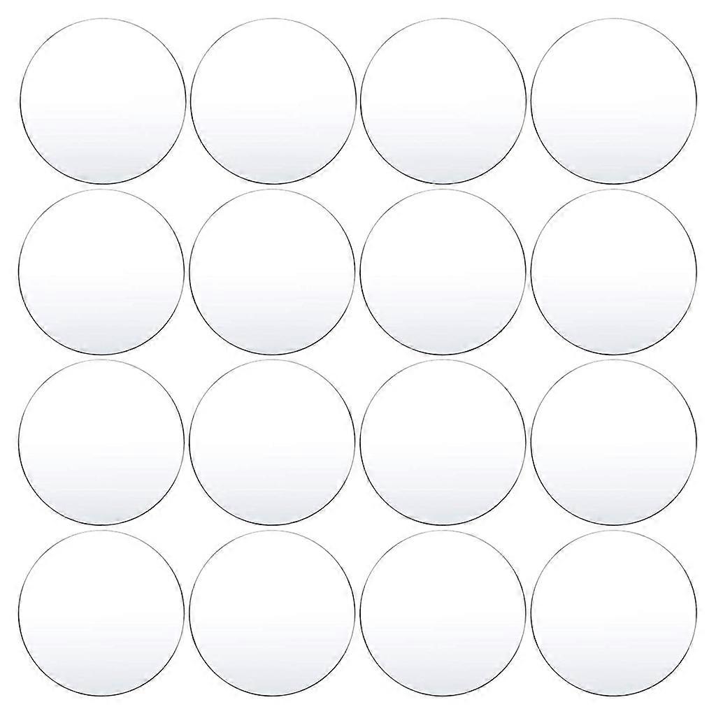 16Pcs 5/7.5/10/15cm Clear Acrylic Sheets 0.08inch Thick Plastic Disc Round Panel