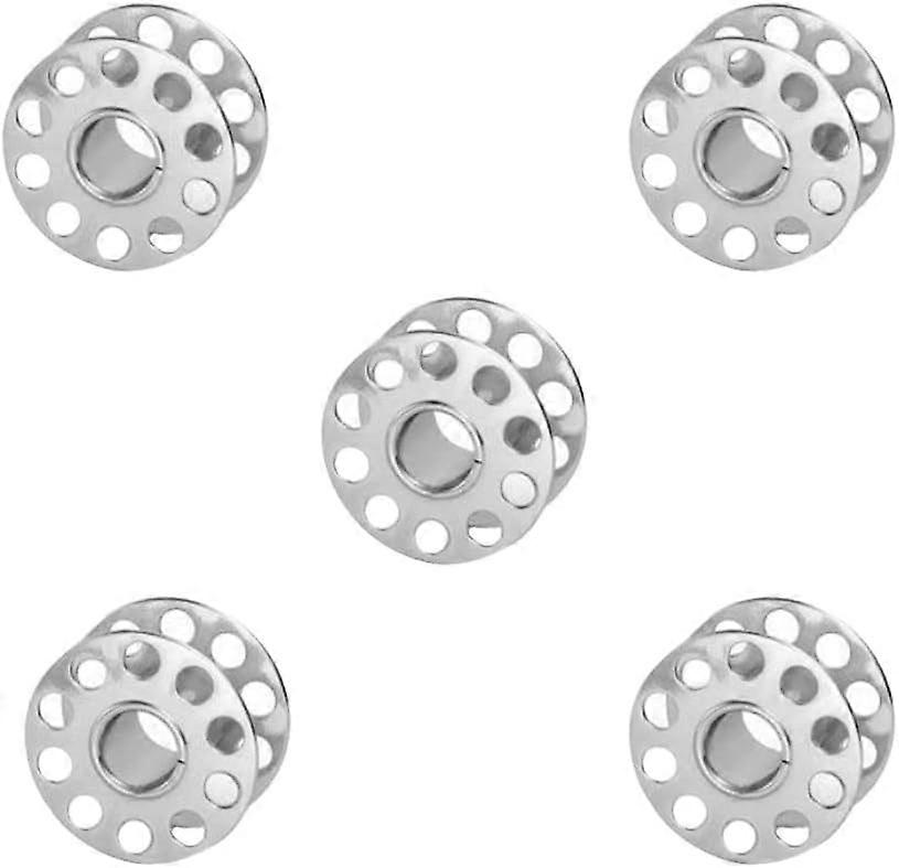 5 sewing machine spools, metal sewing machine spools, universal size hollow spools