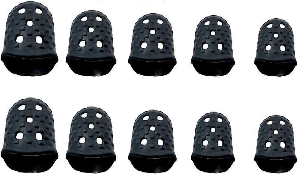 10 Pcs Finger Tips, 4 Sizes Anti-Slip and Reusable Silicone Fingertip Protector Guard Pads for Paper Sorting, Collating