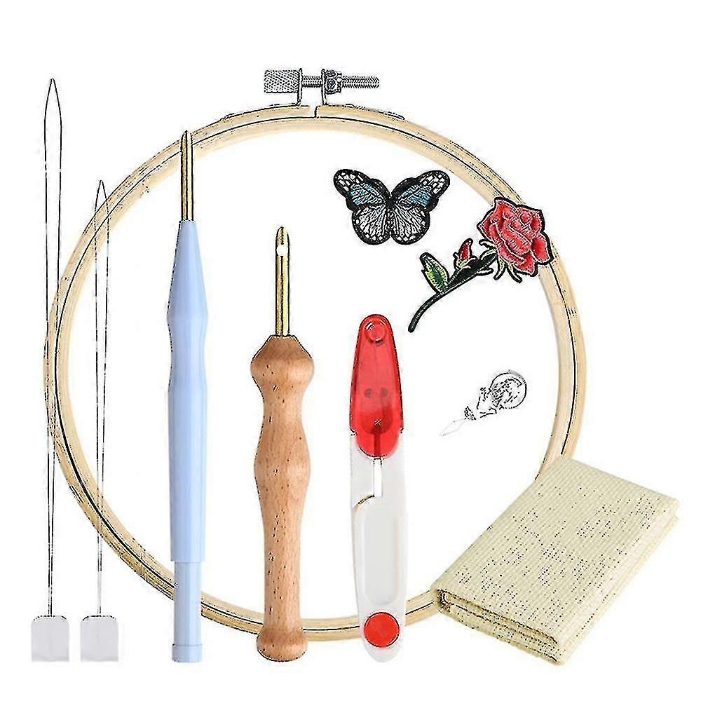 Embroidery Needle Tufting Sets Adjustable Sewing Applique For Diy Craft