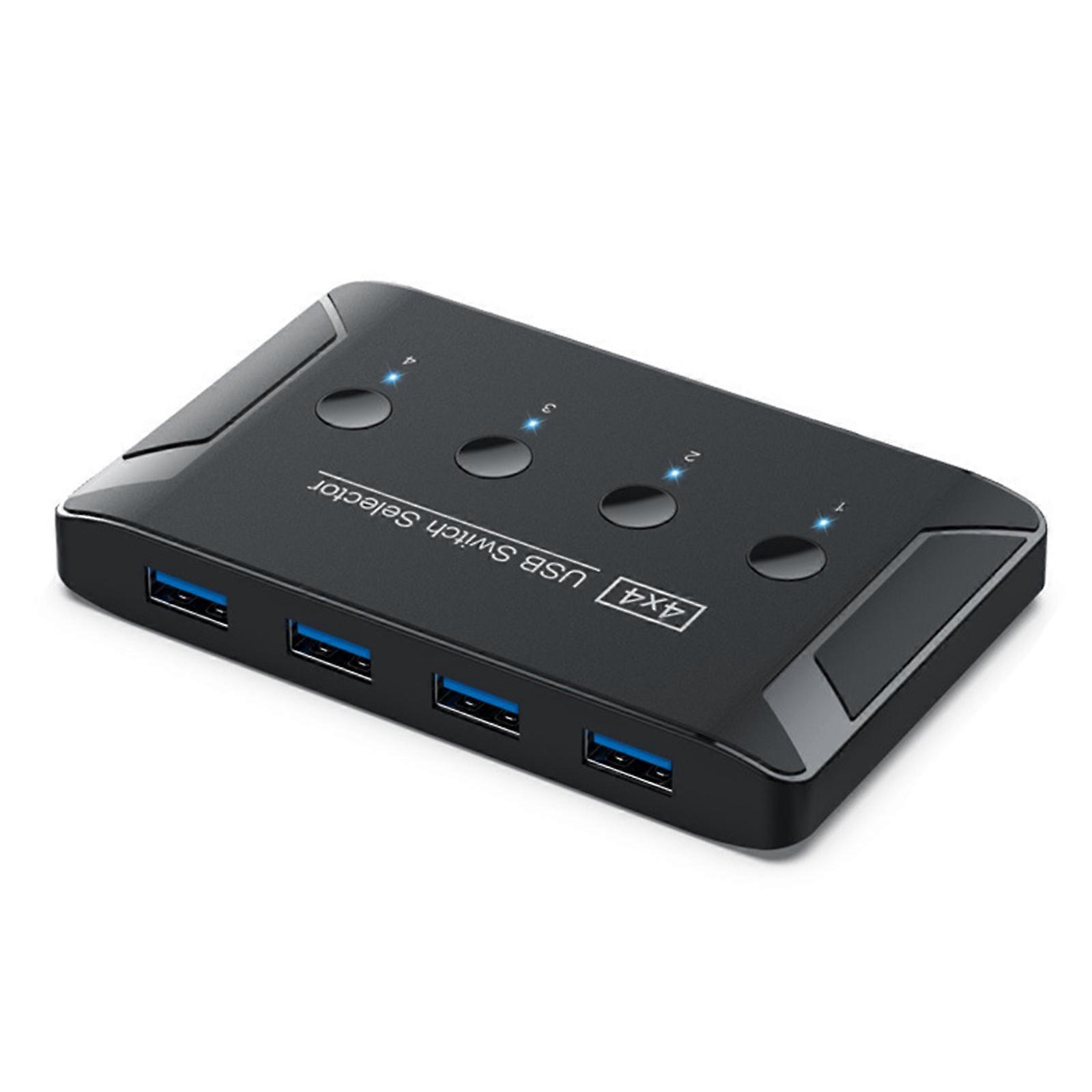 USB 3.0 Manual Sharing Switch Printer Sharing Device Hub 4 in 4 Out Splitter