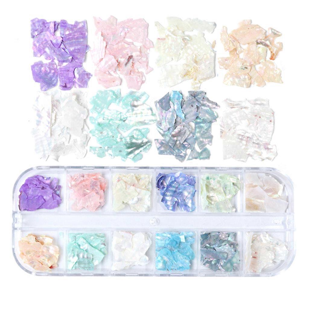 3D Seashell Glitter Manicure Mermaids Sequins Flakes Slices Irregular Paillette