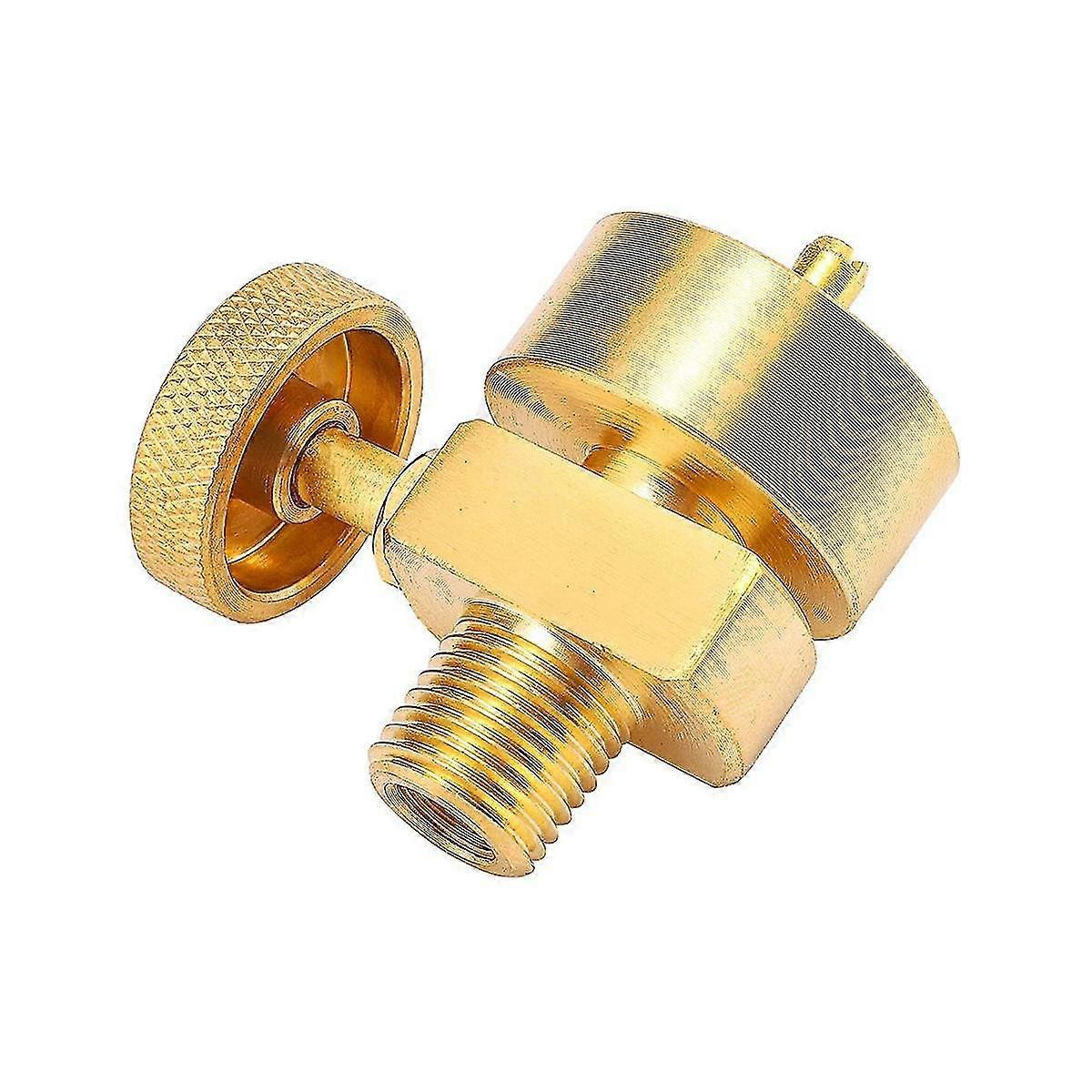 1 Lb Propane Gas Disposal Cylinder Adapter Valve - 1/4" NPT Male To 1"-20 Female, Brass Connector For Grill, Fire Pit, Camping 7 thumbnail image