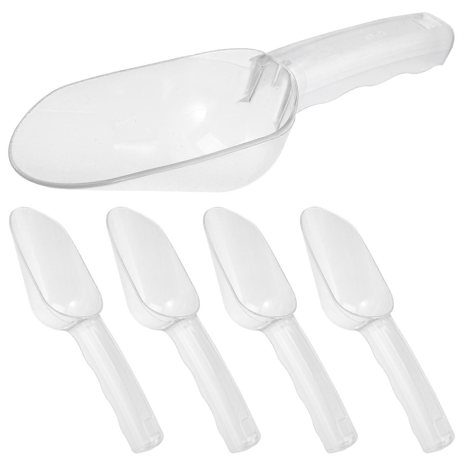 4Pcs Plastic Scoop Measuring Cups Kitchen Versatile Scoop for Ice Flour Grains