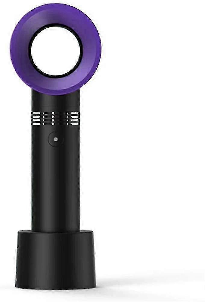 Portable Usb Rechargeable Bladeless Fan Handheld Mini Cooler With 3 Speed Level