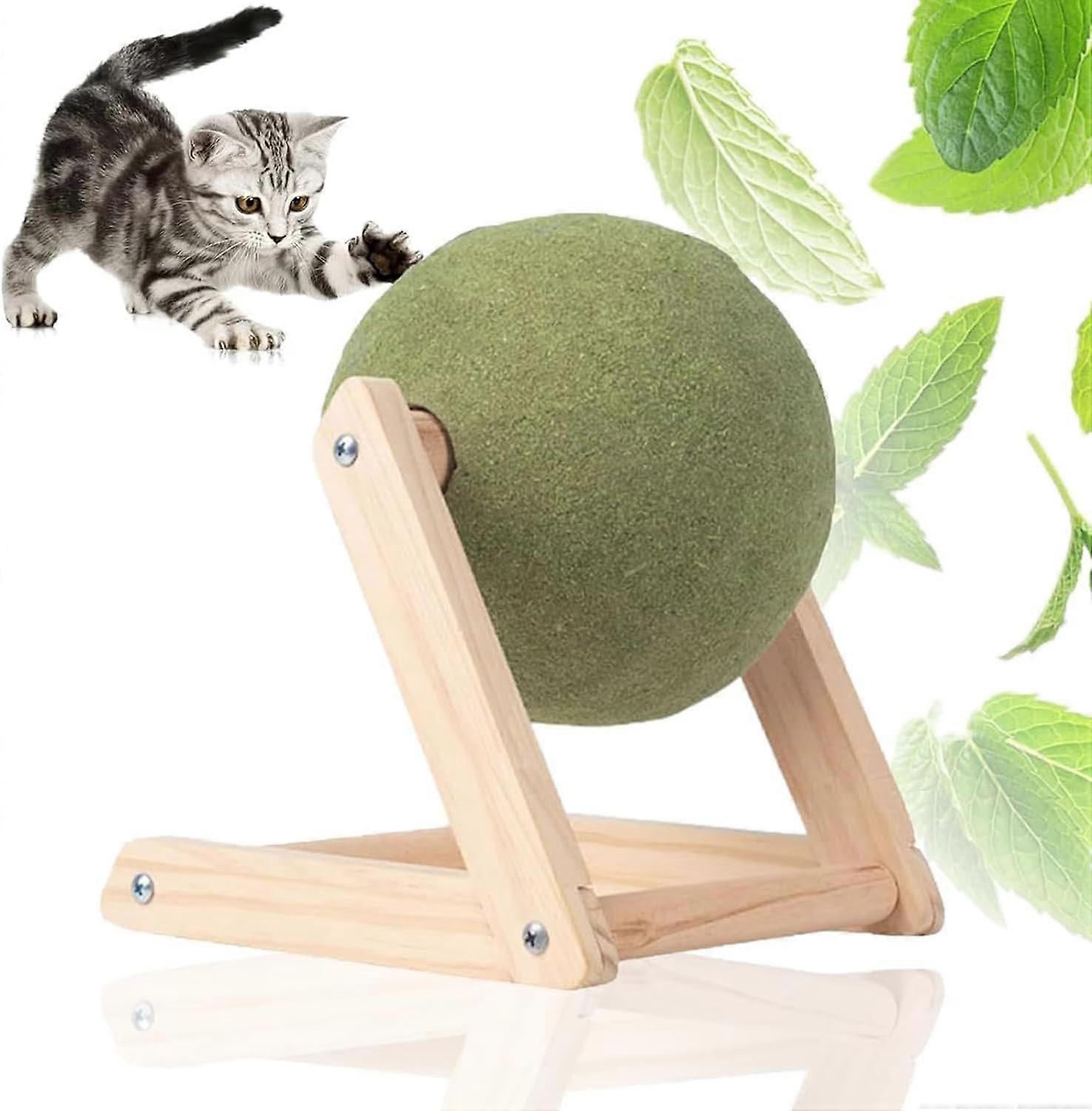 Catnip Yer Topu Oyuncak,Standlı Dev Catnip Topu,Dönebilen Catnip Rulo Topu Zemin Montajı,Cat Nane Topu Oyuncak,İnteraktif Catnip Oyuncak,Zemin Catnip Rulo