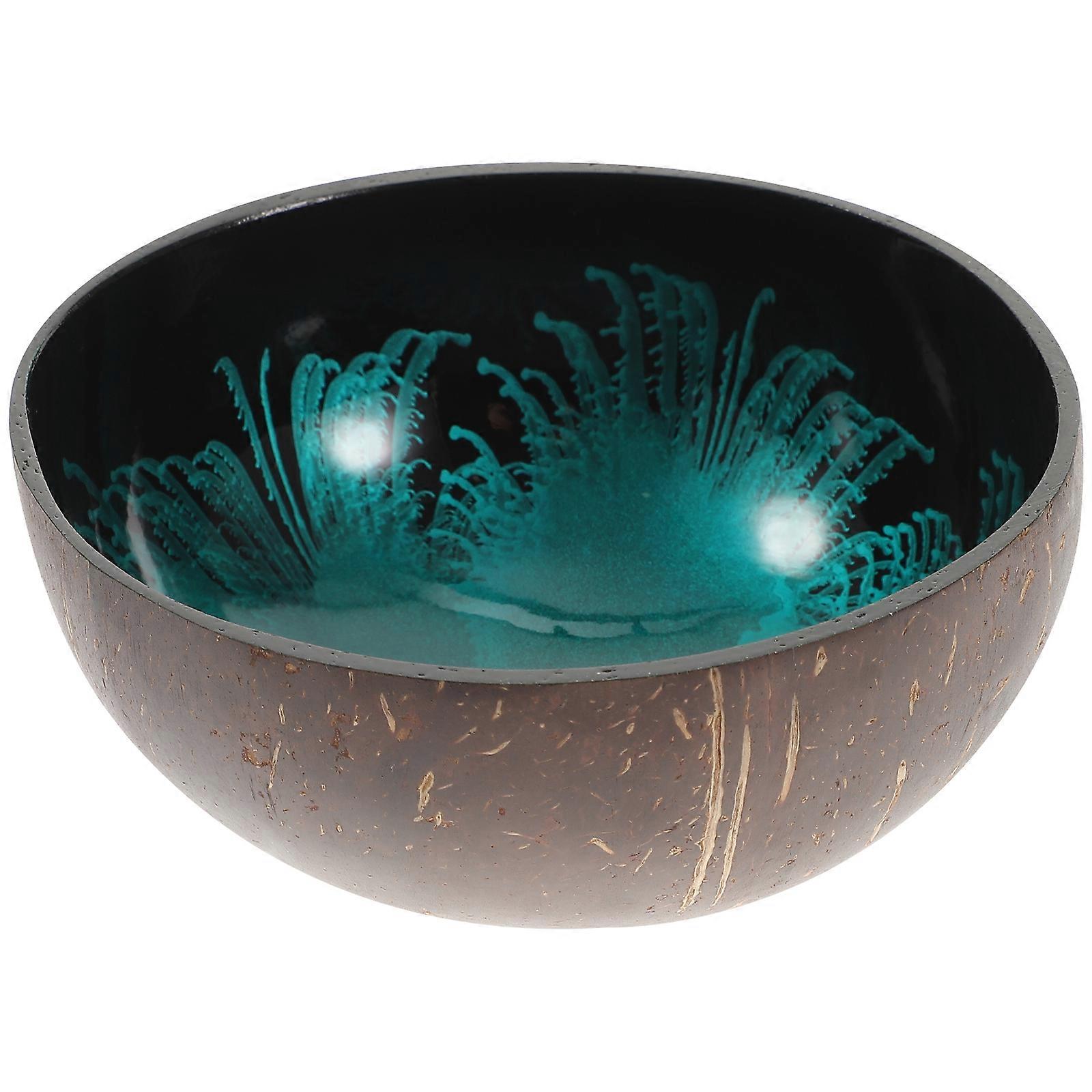 Natural Coconut Shell Bowl Storage Bowl Candy Container Nuts Holder (Pattern 3)