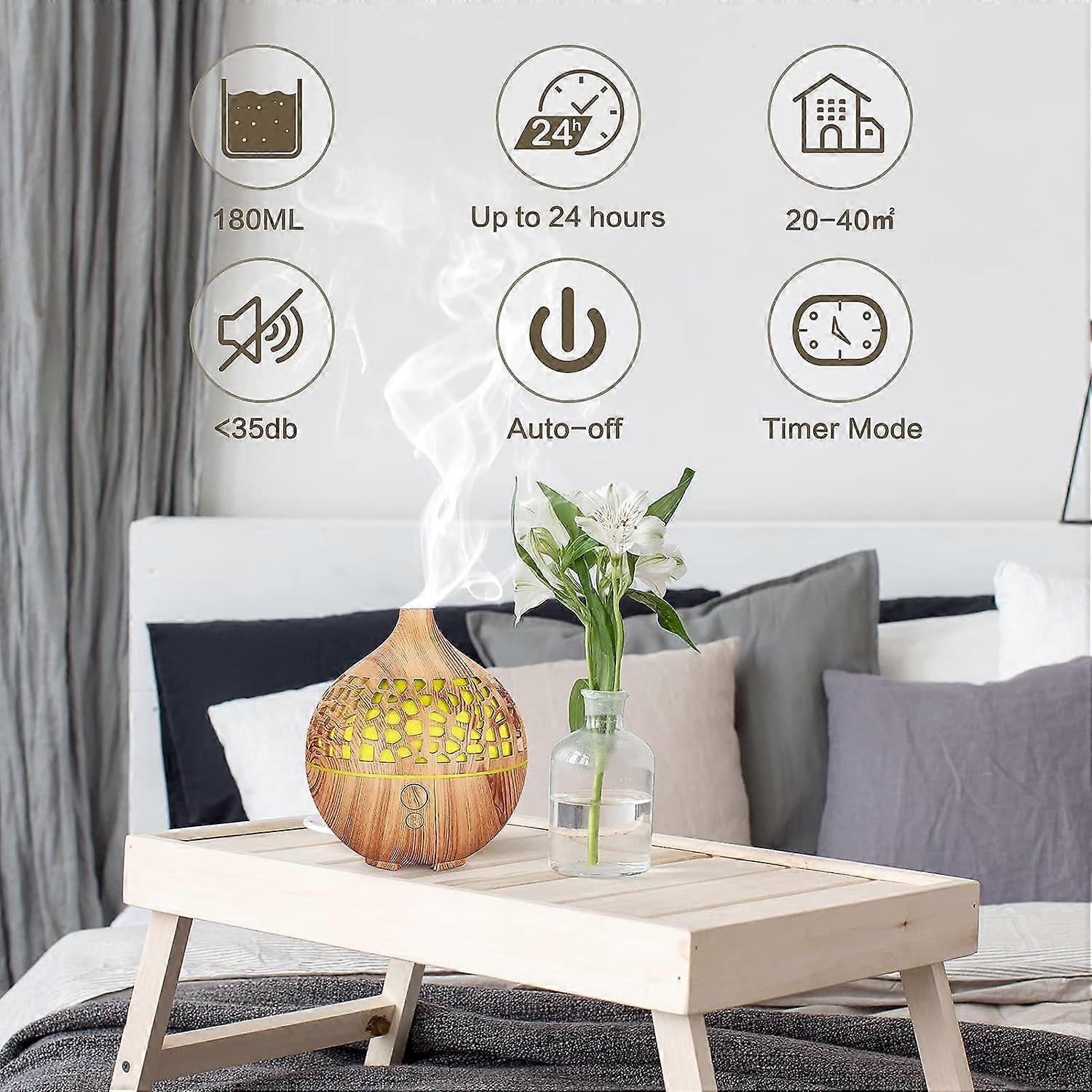 180ml Essential Oil Diffuser USB Ultrasonic Aromatherapy Fragrance ...