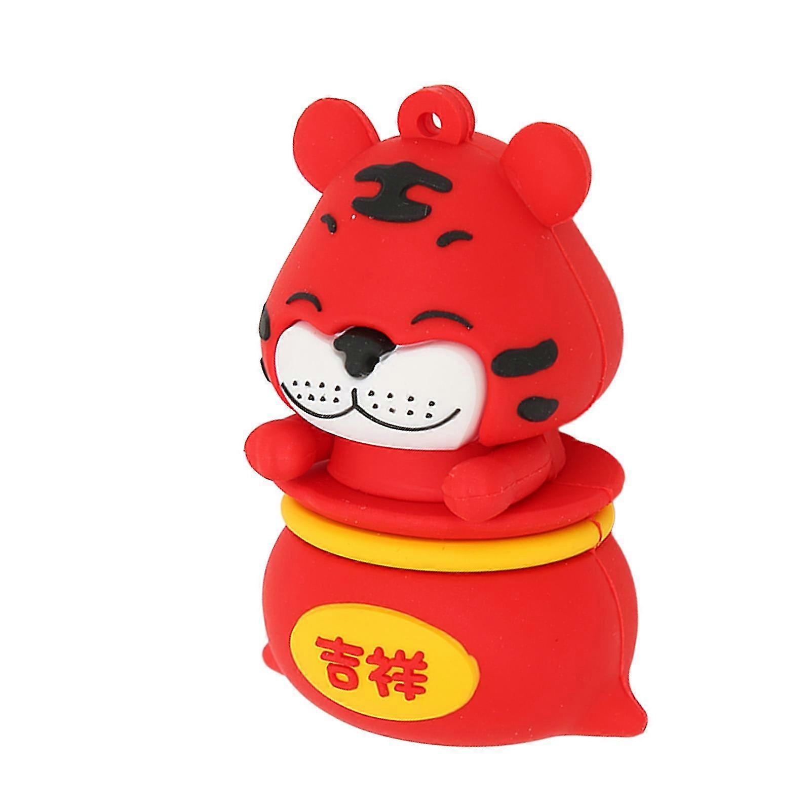 32GB Portable USB Flash Drive with Cartoon Tiger Design and Anti Electromagnetic Interference Technology