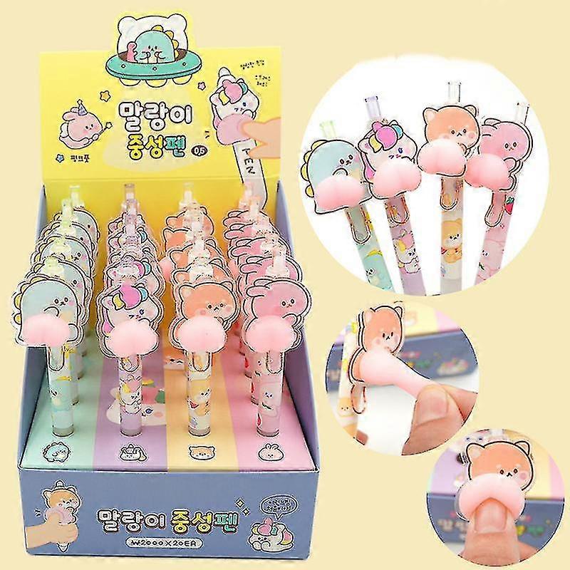لطيف أقلام جل ميكانيكية Kawaii بعقب تخفيف الضغط أقلام محايدة قرطاسية كورية أقلام الصحافة ألعاب أطفال اللوازم المكتبية