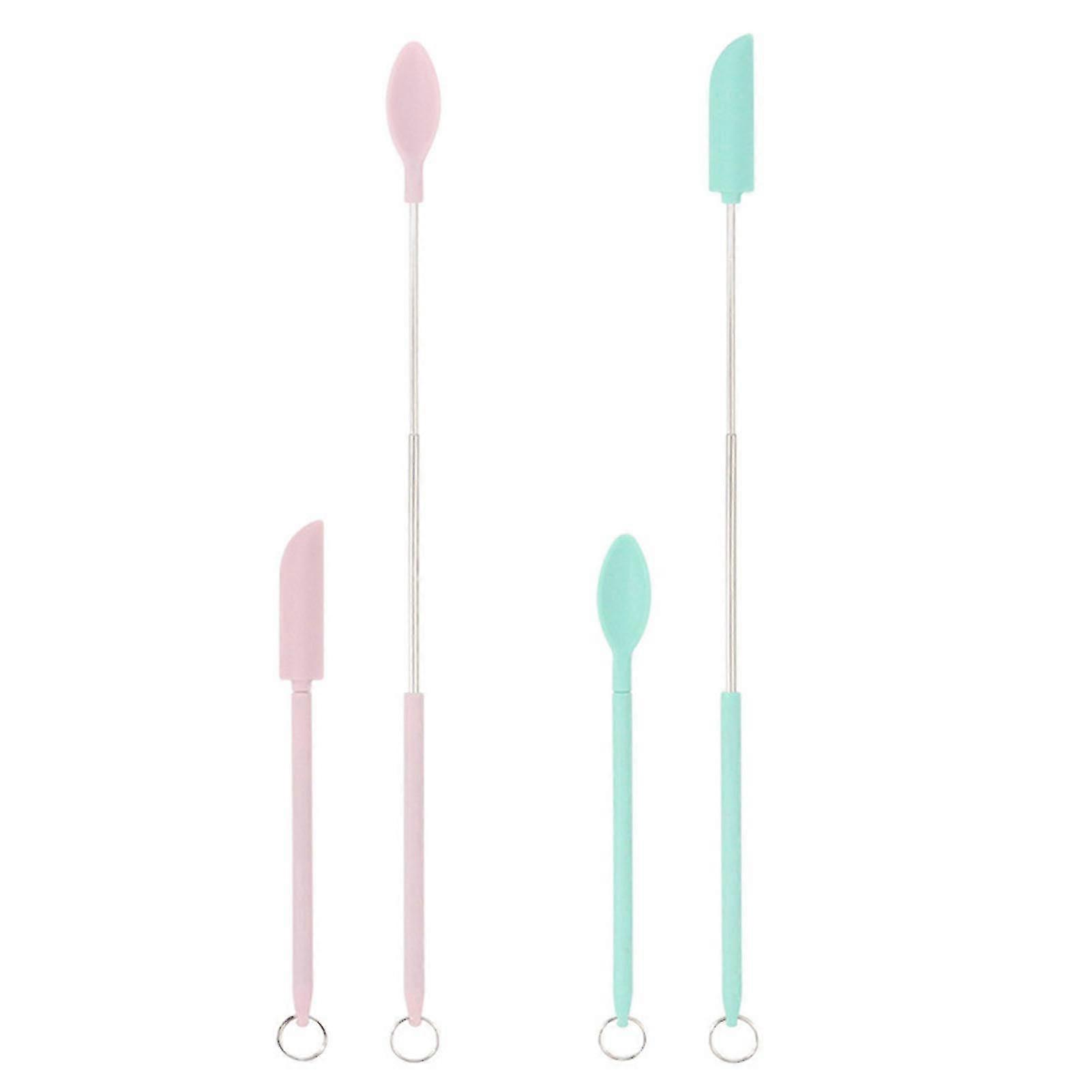 Mini Silicone Telescopic Spatula Multipurpose Double-headed Cream Cake Scraper
