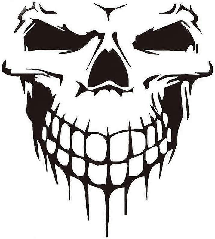 Large Decorative Car Sticker Black Skull Pattern