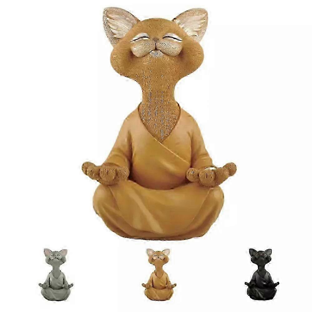 Meditation Cats Buddha Figurine, Meditation Yoga Resin Figurine Home Decor