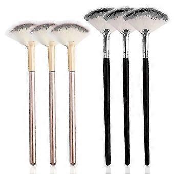 6-pack Mask Brush Fan Brush, Soft Slim Mask Applicator Fan Brush For Face Glycolic Acid Chemical Peeling Mask Makeup Tool