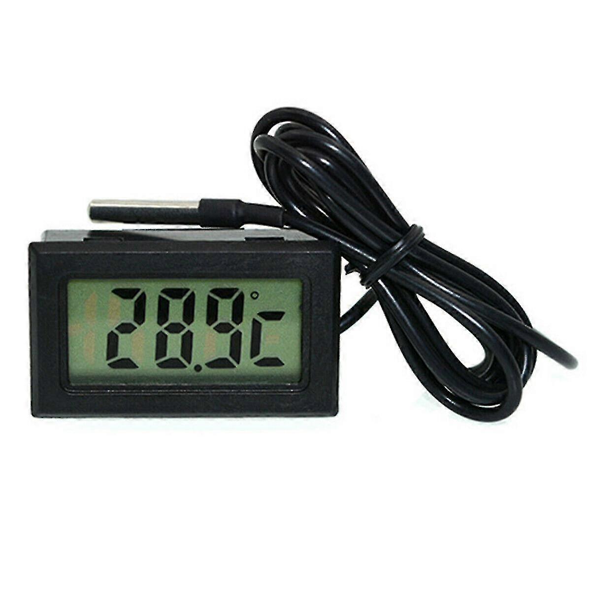 2-5m Mini Thermometer Temperature Lcd-display Digital W/ Probe Black-cable ToolsP20211224657