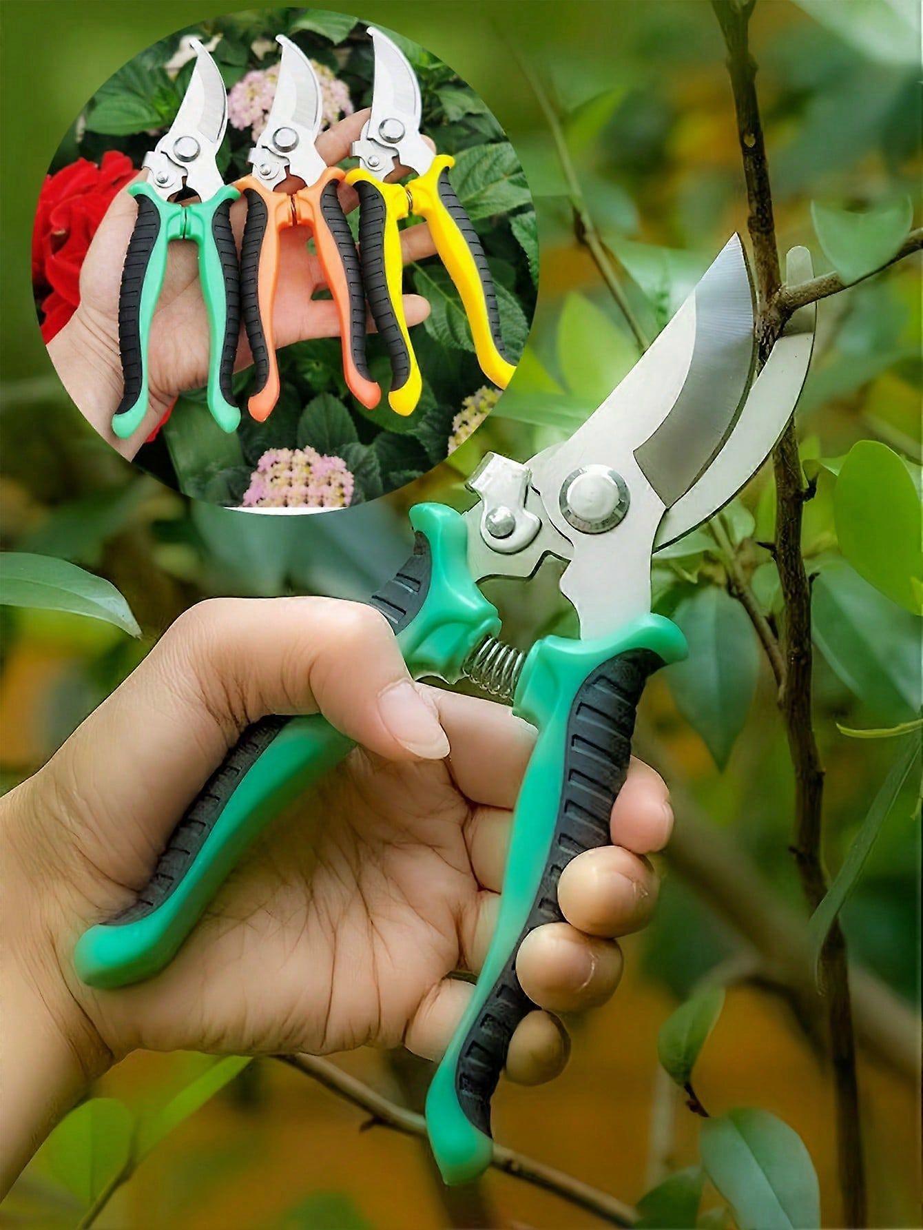 1 قطعة مقصات تقليم البستنة المصنوعة من الفولاذ المقاوم للصدأ ، مقص الزهور والأشجار ، أداة قطف الفاكهة