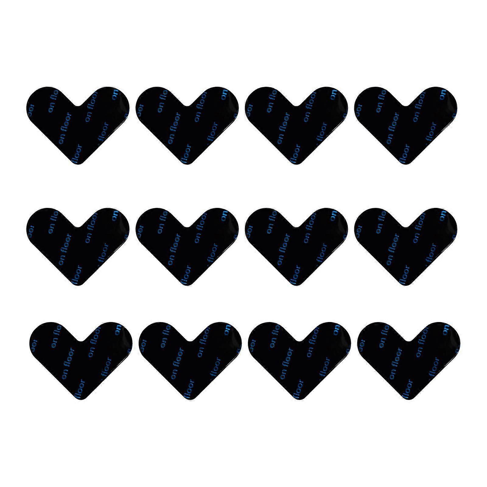 Tæppe Hjerteformet måtteklip Skridsikker tæppeclips Tæppemåtte Sort silkeklud Holdbar kreativ køkken soveværelse dørdekoration 8/12/16 stykker