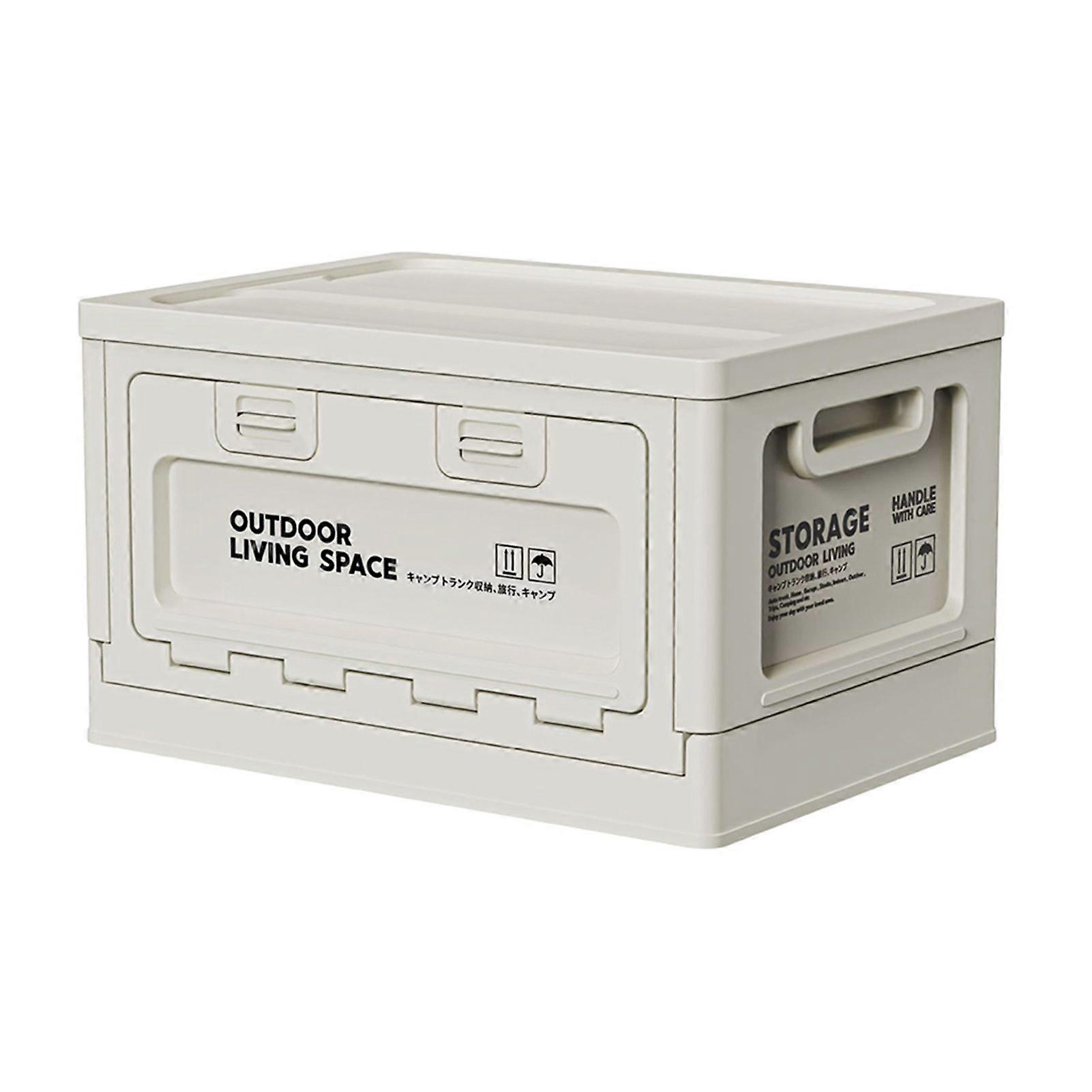 27L Camping Storage Box Large Capacity Foldable Design Easy Access Lightweight Easy to Clean Multipurpose Food Box Outdoor Bench