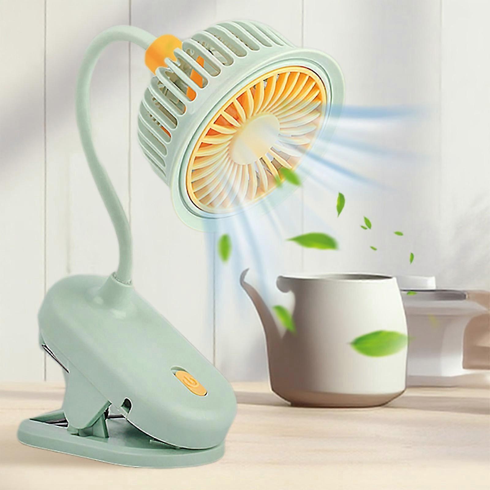 Small Fan Clipable Desktop Small Fan USB Rechargeable Desktop Clip Type Small Fan GAO241556