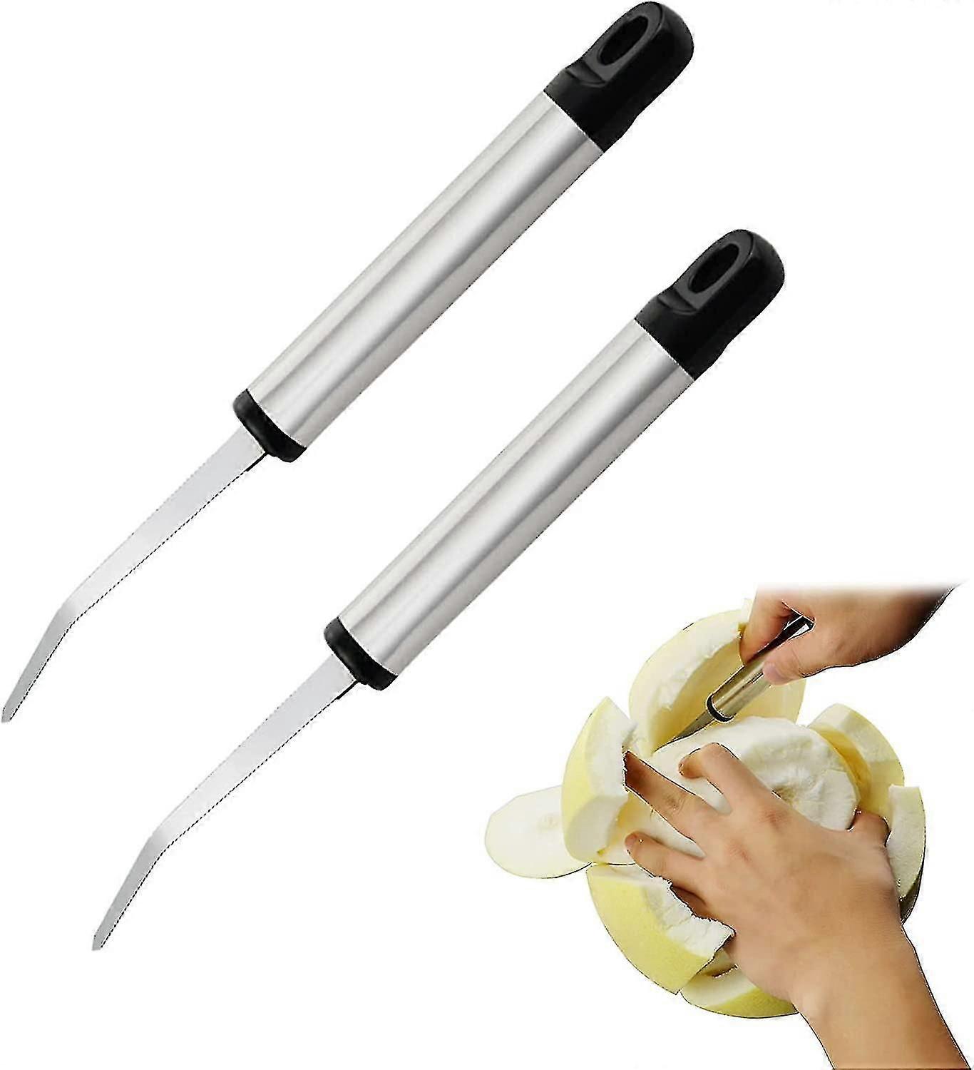 Nerezový grapefruitový nůž zakřivený zoubkovaný pro grapefruit