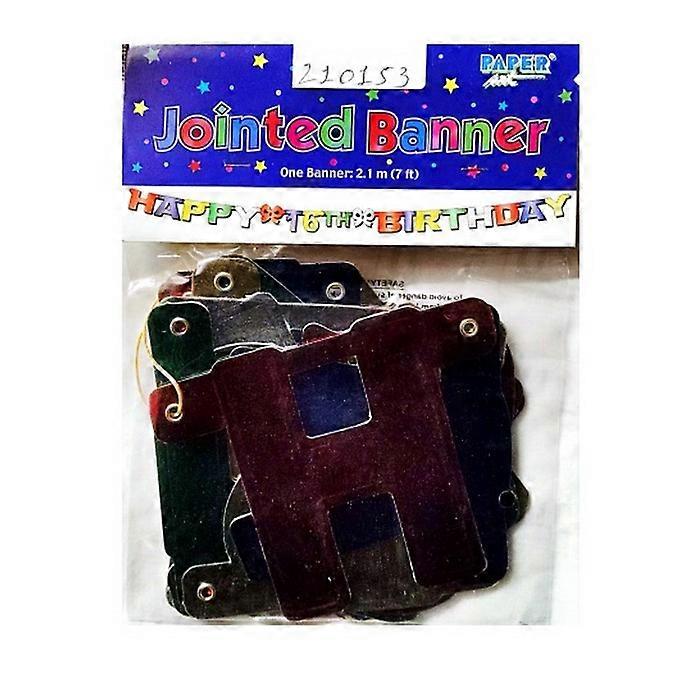 ペーパーアート16歳の誕生日ジョイントバナー