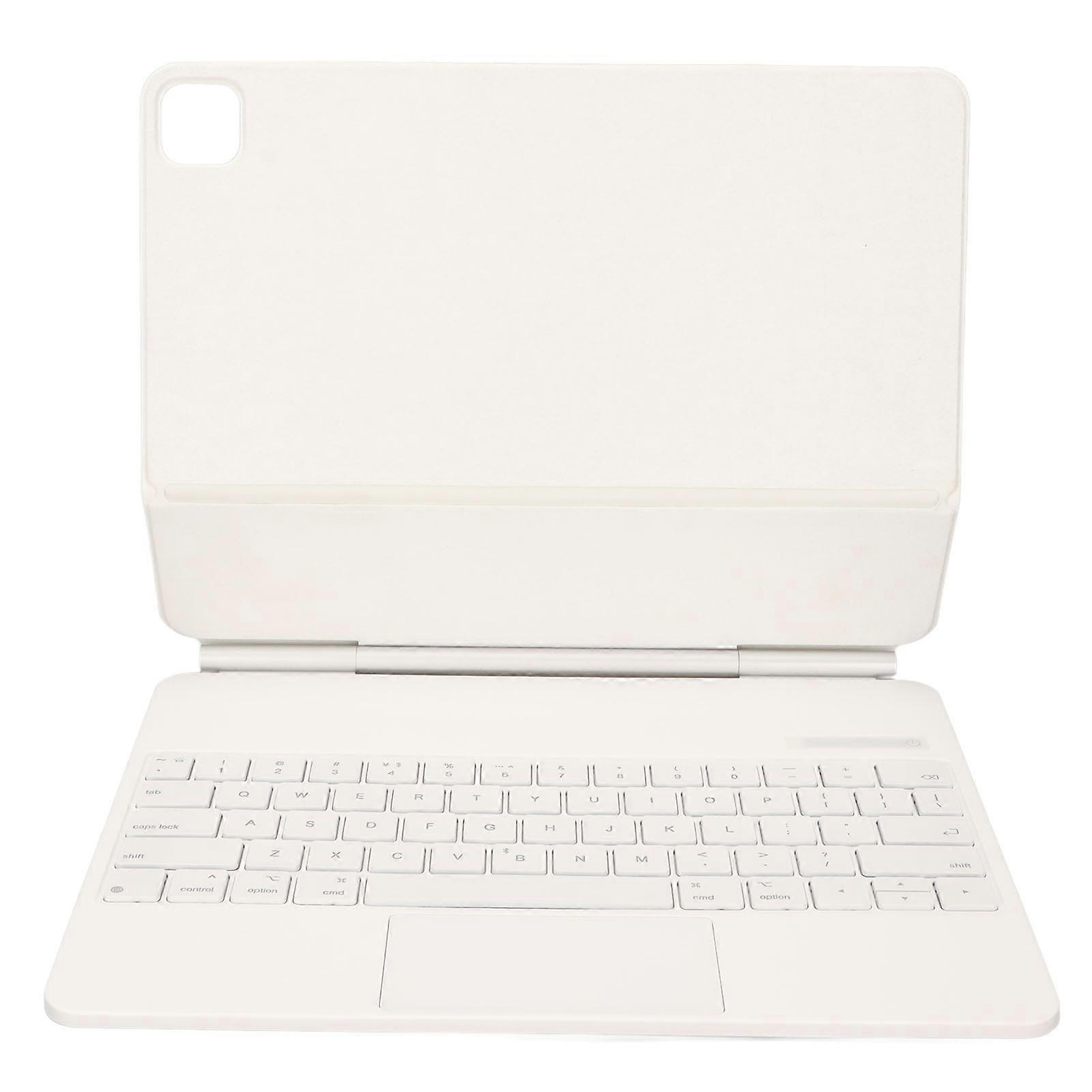 iOS Tablet Pro 12.9 Keyboard Case with Magnetic Cover, Backlit Trackpad, Wireless White